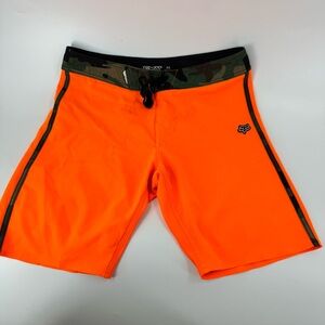 Fox Vibrant Orange‎ Swim Shorts with Black Trim